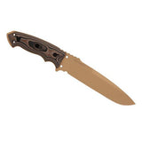 EXF01 7" Drop Point Blade Tan Kote Sheath G10 Gmascus Dark Earth