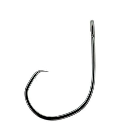 Lazer Circle Mid-Wire Non-Offset Hook, Platinum Black - Size 13-0 (Per 5)