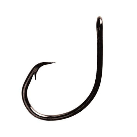 Lazer Circle Mid-Wire Offset Hook, Platinum Black - Size 6-0 (Per 5)