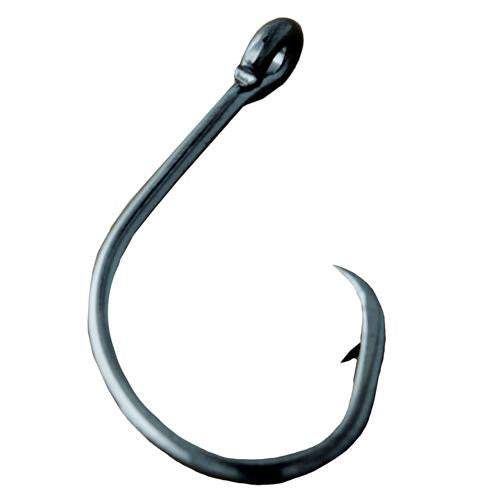 Lazer Circle Mid-Wire Offset Hook, Platinum Black - Size 7-0 (Per 5)