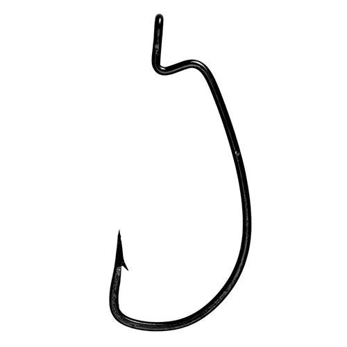 Lazer Magworm Extra Wide Hook, Platinum Black - Size 6-0 (Per 5)