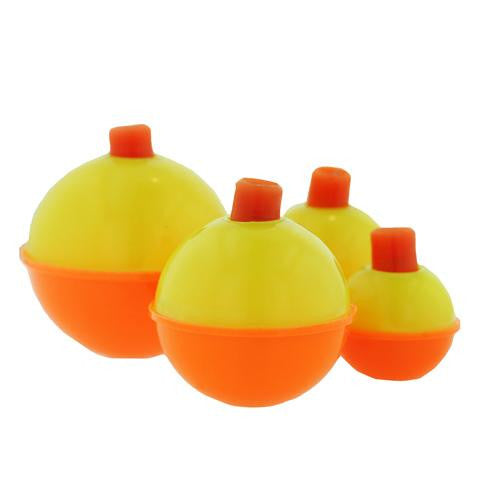 Snap-On Round Floats, Orange-Yellow Assorted Sizes(Per 12)