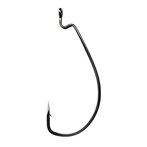 Trokar Extra Wide Gap Worm Hook, Platinum Black - Size 1-0 (Per 7)