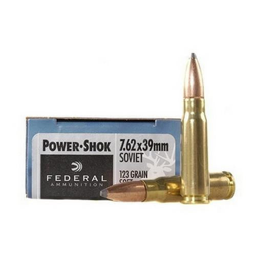 7.62x39 Soviet - Power-Shok, 123 Grains, Soft Point, Per 20