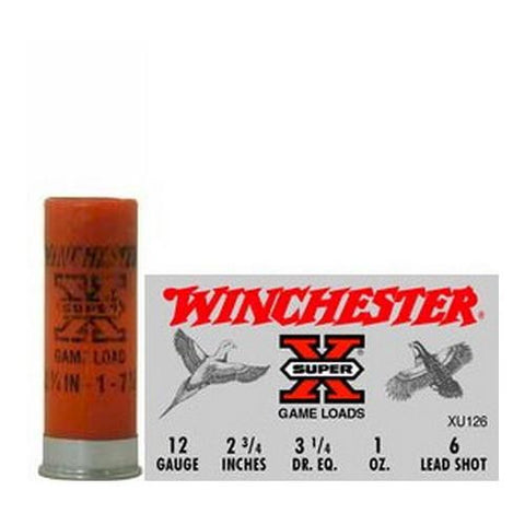 12 Gauge - Super X Game, 2 3-4", 1 oz, #6 Lead Shot, Per 25