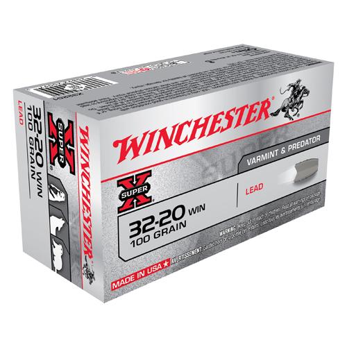 32-20 Winchester Super-X, 100 Grains, Lead Flat Nose, Per 50