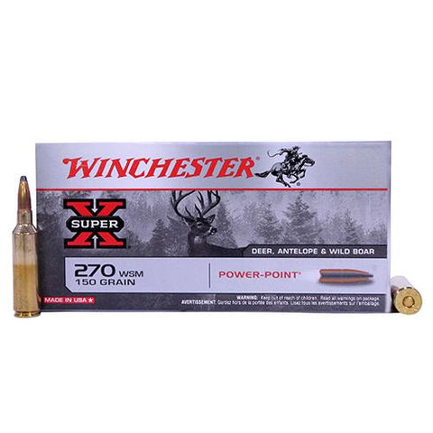 270 Winchester Short Magnum - Super-X, 150 Grains, Power-Point, Per 20