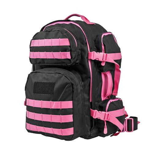 Tactical Backpack - Black w-Pink