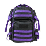 Tactical Backpack - Black w-Purple