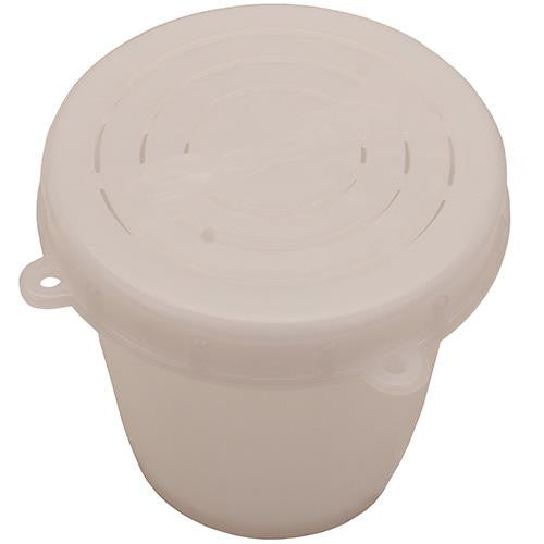 Crab Diner Bait Jar with Lid - 1-2 Liter, White