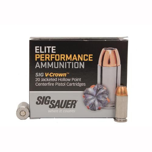 Elite V-Crown Ammunition - 40 Smith & Wesson, 165 Grains, Jacketed Hollow Point, Per 20