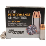 Elite V-Crown Ammunition - 9mm, 124 Grains, Jacketed Hollow Point, Per 20