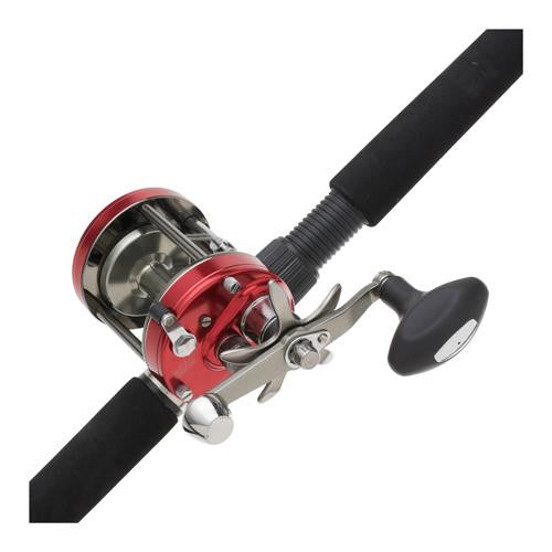 Ambassadeur 7000 Baitcast Combo - 4.1:1 Gear Ratio, 20 lb Max Drag, 8' 2pc Rod, 1-4 oz Lure Rate, Medium-Heavy, RH