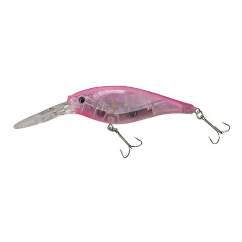 Flicker Shad Pro Flash Hard Bait - 2 3-4" Length, 11'-13' Swimming Depth, 2 Hooks, Flashy Pink, Per 1