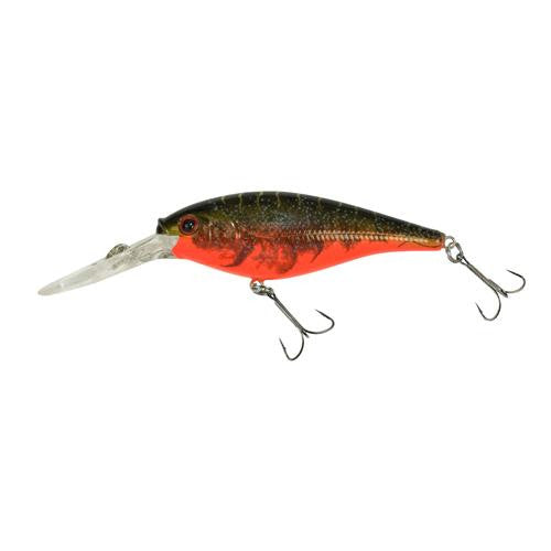 Flicker Shad Hard Bait - 3 1-2" Length, 11'-13' Swimming Depth, 2 Hooks, Red Tiger, Per 1