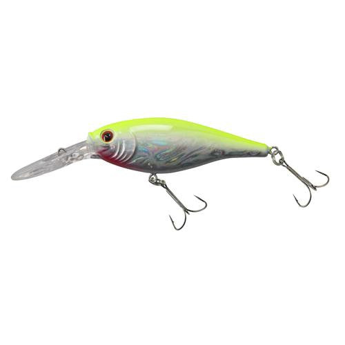 Flicker Shad Pro Slick Hard Bait - 1 1-2" Length, 6'-8' Swimming Depth, 2 Hooks, Slick Chartreuse Pearl, Per 1