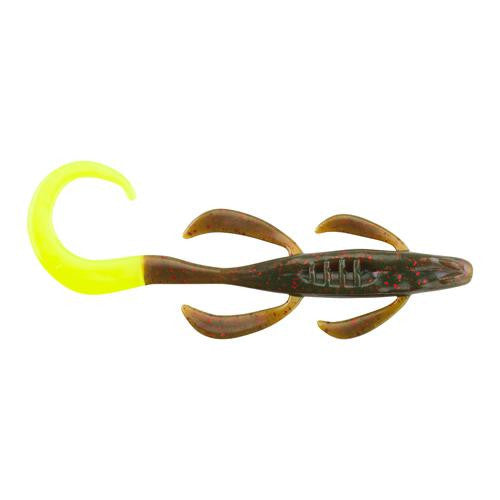 Havoc Boss Dog Soft Bait - 6" Length, Motor Oil Red Fleck-Chartreuse, Per 10