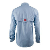 Vented Performance Long Sleeve Shirts - Blue, Large