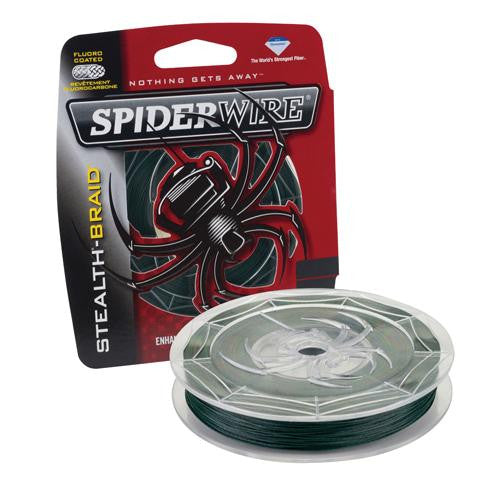 Stealth Braid Superline Line Spool - 500 Yards, 0.004" Diameter, 6 lbs Break Strength, Moss Green