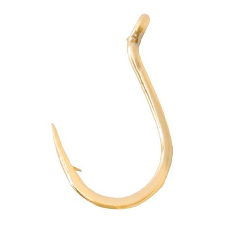 Single Egg Hook, Barb On Shank - Size 10, Gold, Per 10