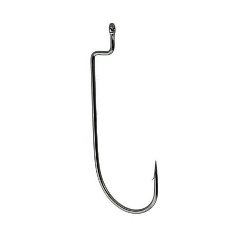 Worm Hook, Offset Shank - Size 1-0, NS Black, Per 6