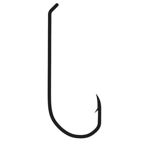 S10 Standard Down Eye Fly Hook - Size 18, NS Black, Per 25