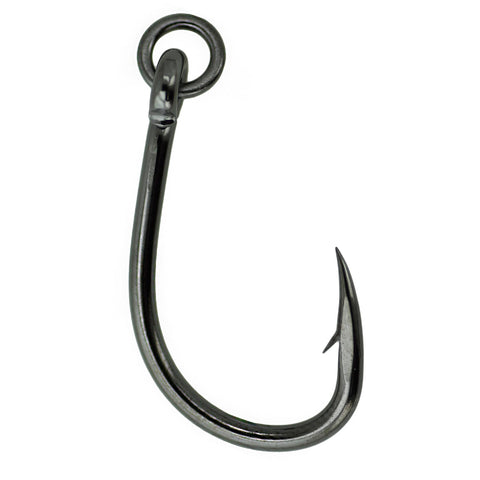 Live Bait Hook with Solid Ring - Size 1-0, NS Black, Per 6