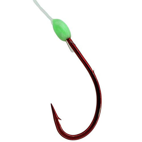 EWG Walleye Snell Hook - Size 4, Red, Per 3