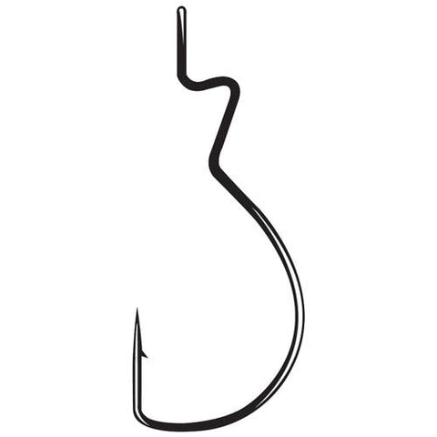 Worm Hook, Skip Gap - Size 3-0, NS Black, Per 6