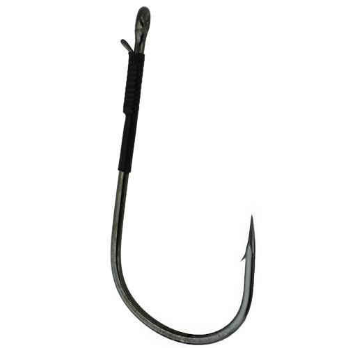 Heavy Cover Worm Hook with Wire Keeper - Size 3-0, NS Black, Per 4