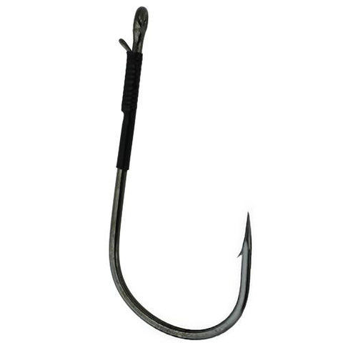 Heavy Cover Worm Hook with Wire Keeper - Size 4-0, NS Black, Per 4