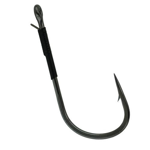 Super Heavy Cover Worm Hook with Wire Keeper - Size 3-0, NS Black, Per 4