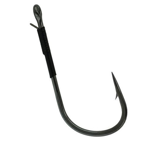 Super Heavy Cover Worm Hook with Wire Keeper - Size 5-0, NS Black, Per 4