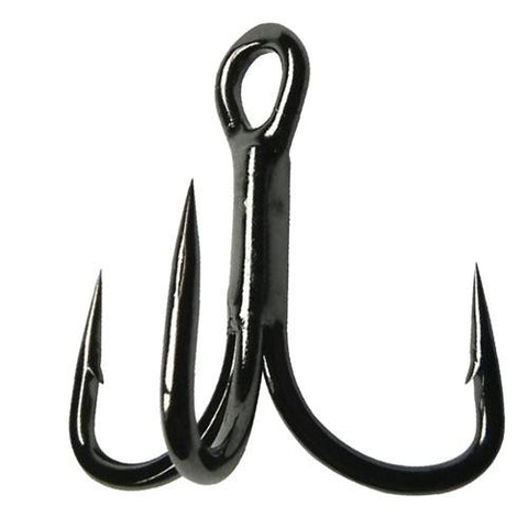 Treble Hook, Extra Wide Gap, Short Shank - Size 2, NS Black, Per 6