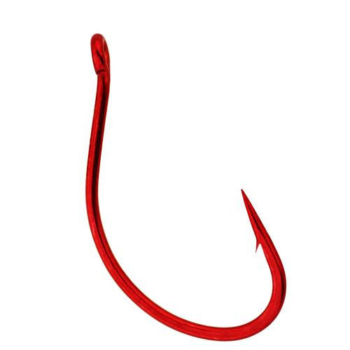 Split Shot-Drop Shot Hook - Size 4, Red, Per 6