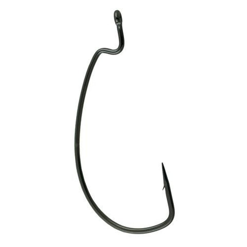 Worm Hook, Offset Shank, EWG - Size 1-0, NS Black, Per 6