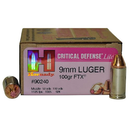 9mm Luger - LITE 100 Gr, FTX Critical Defense (Per 25)