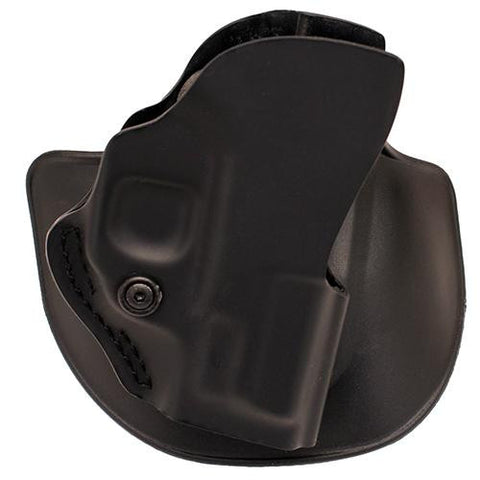 Open Top Paddle-Belt Slide Holster - S&W Shield, Plain Black