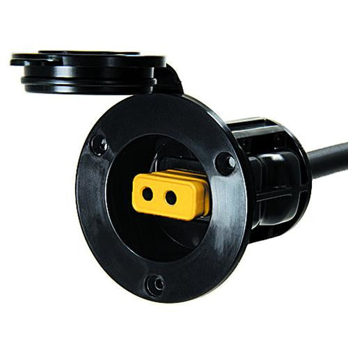 Flush Mount Power Port - Black