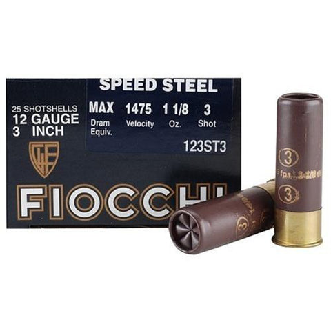 Speed Steel 12 Gauge 3" (Per 25) - Size 3, 1 1-8 oz