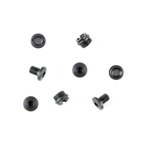 1911 Grip Screws - Government and Officers Model, 4 Hex Head and 4 Bushings, Black