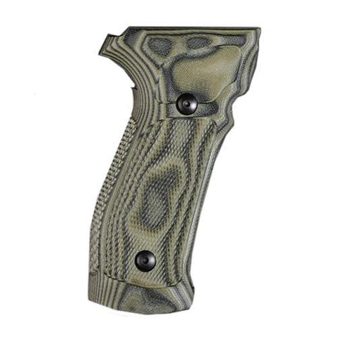 Sig P226 Grips - DA-SA Magrip Checkered G10 G-Mascus Green