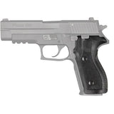 Sig P227 DA-SA Grips - Checkered G10 Solid Black