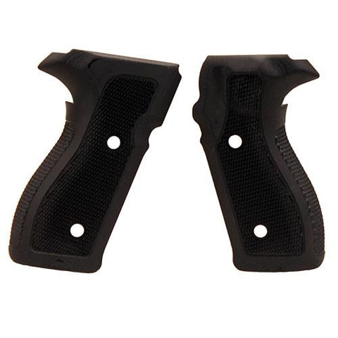 Sig P227 DA-SA Grips - Checkered G10 Solid Black