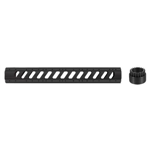 AR-15 Aluminum 6 Side 15" Free Float Forend - with Slotted Barrel Nut, Black