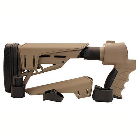 Mossberg-Remington-Winchester, 12 Gauge - TactLite Adj. Side Folding Stock with Scorpion Recoil System, Flat Dark Earth