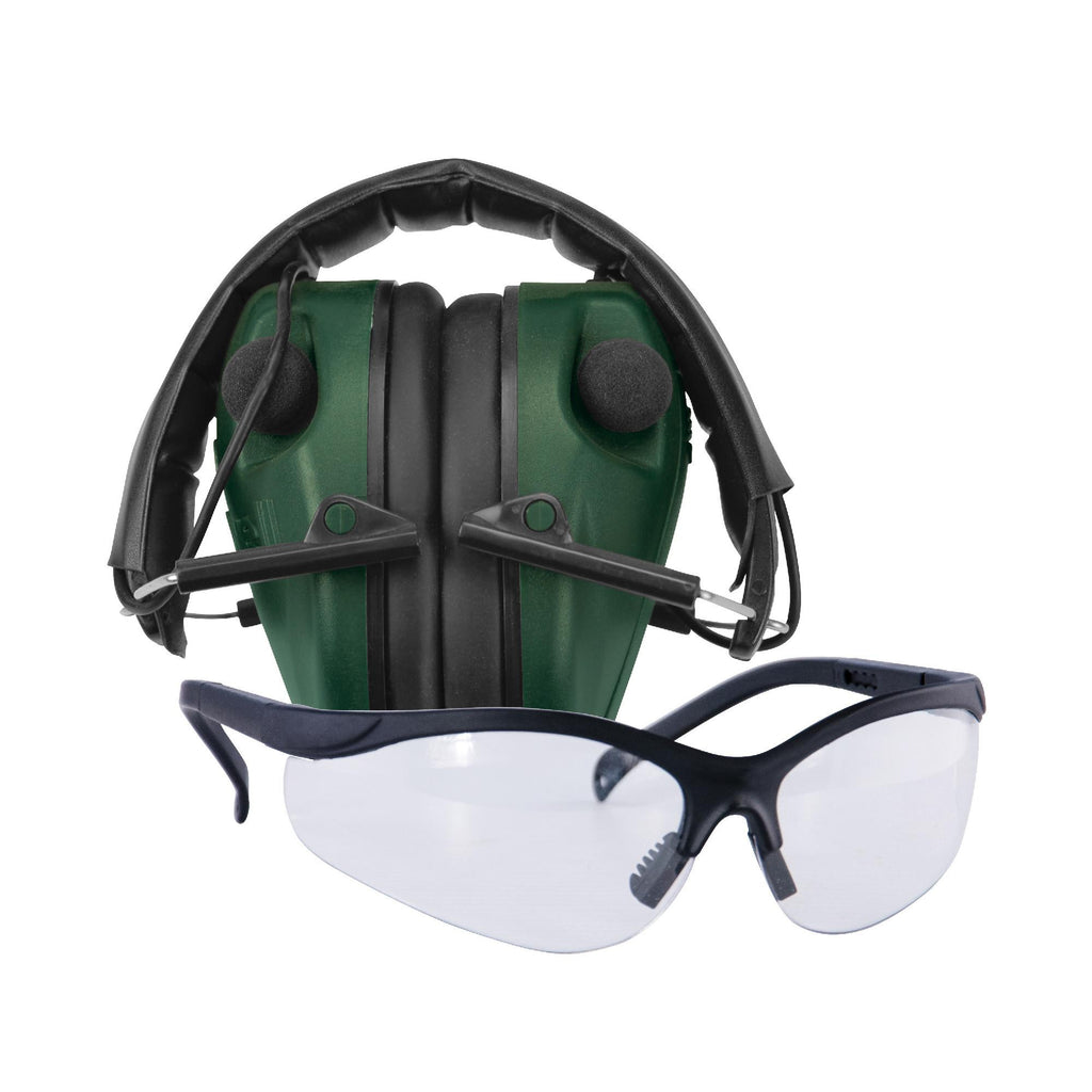 E-Max Electronic Hearing Protection - Low Profile w-Shooting Glasses