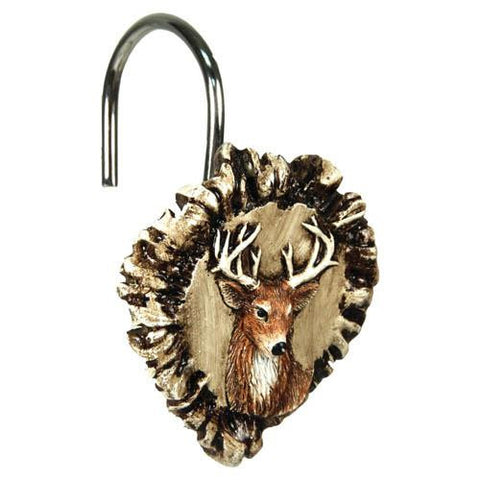 Antler & Deer Shower Curtain Hook Set