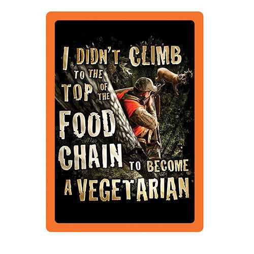 Tin Sign - Vegetarian, Size 12" x 17"