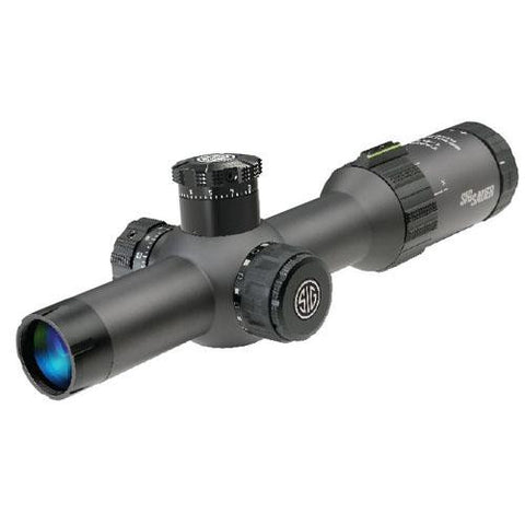 Tango4 FFP Tactical Riflescope - 1-4x24mm, 5.56-7.62 Horseshoe Dot Reticle, 0.5 MOA Adjustment, Graphite